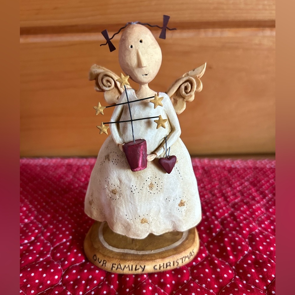 Sweet August Moon " Our Family Christmas " Angel Figurine